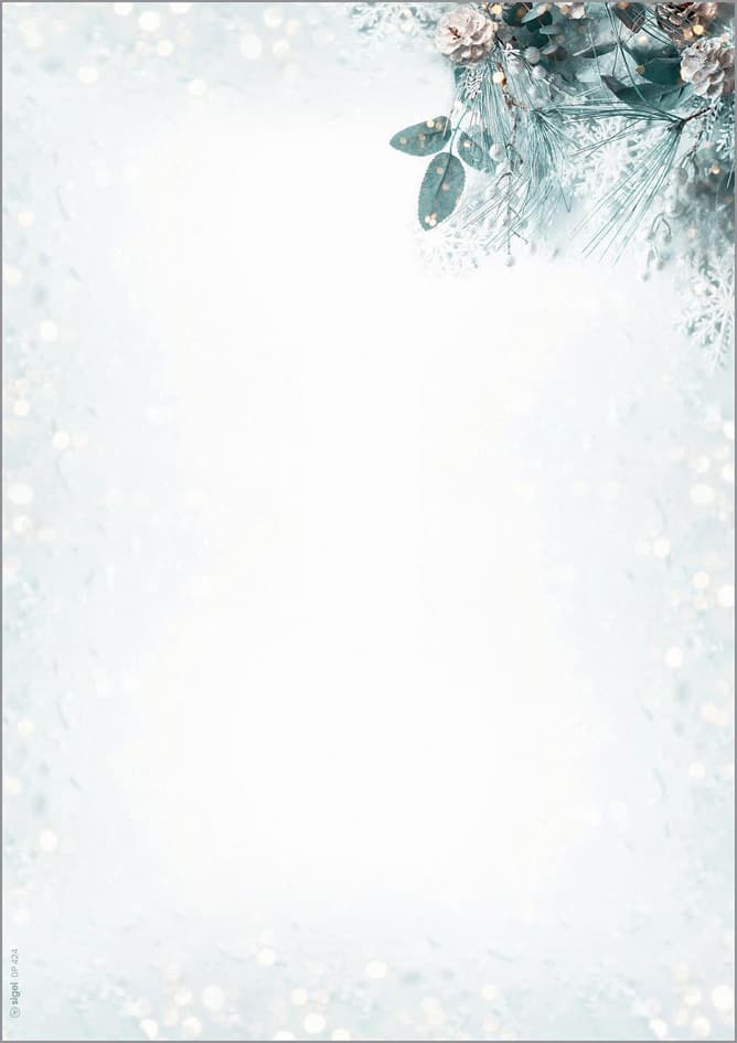 Sigel Weihnachts-Motiv-Papier Eucalyptus Magic, A4, 90 G/Qm