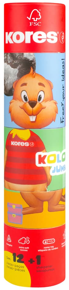Kores Dreikant-Buntstifte , Kolores Jumbo Twist & Turn, , 12er