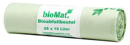 Biomat Bio-Abfallbeutel, 10 Liter, Grün