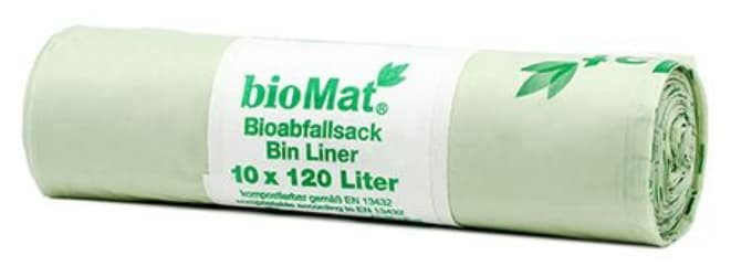 Biomat Bio-Abfallsack, 120 Liter, Grün