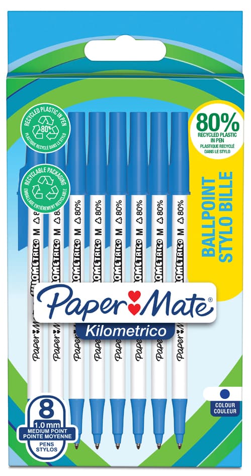 Paper:Mate Kugelschreiber Kilometrico, Blau, 8er Blister