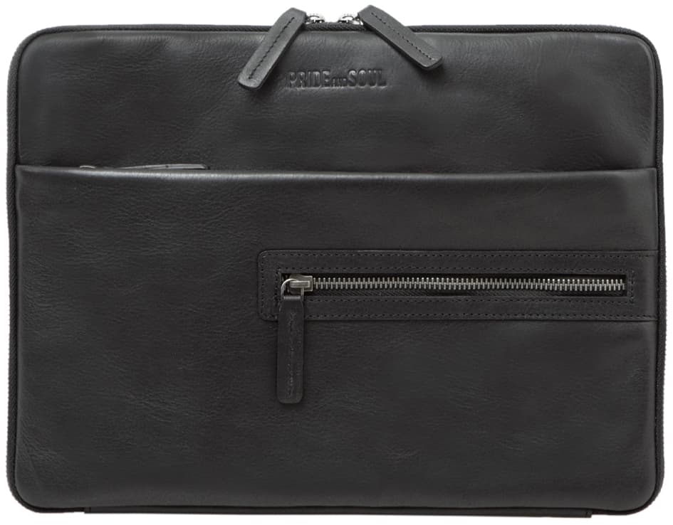 Pride&Soul Schreibmappe Terra, A4, Leder, Schwarz