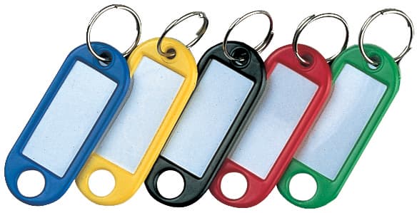 Reskal Schlüsselanhänger Mit Ring, Durchmesser: 14 Mm, Weiß