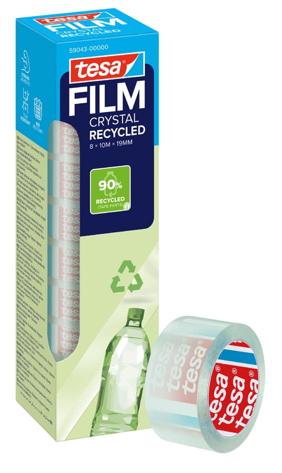 Tesa Film Crystal Recycled, Transparent, 19 Mm X 33 M