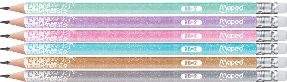 Maped Bleistift Glitter, Mit Radierer, Hb