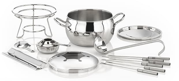 Aps Fondue- Und Feuerzangenbowle-Set , Two In One,