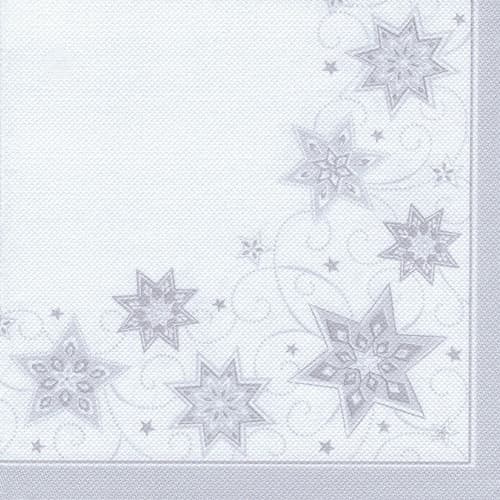 Papstar Weihnachts-Motivservietten , Just Stars, , Weiß