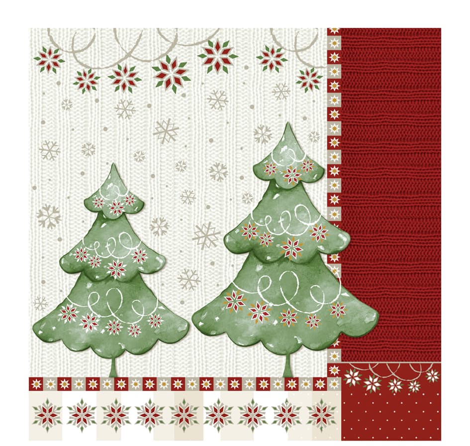 Papstar Weihnachts-Motivservietten , Winter Harmony,
