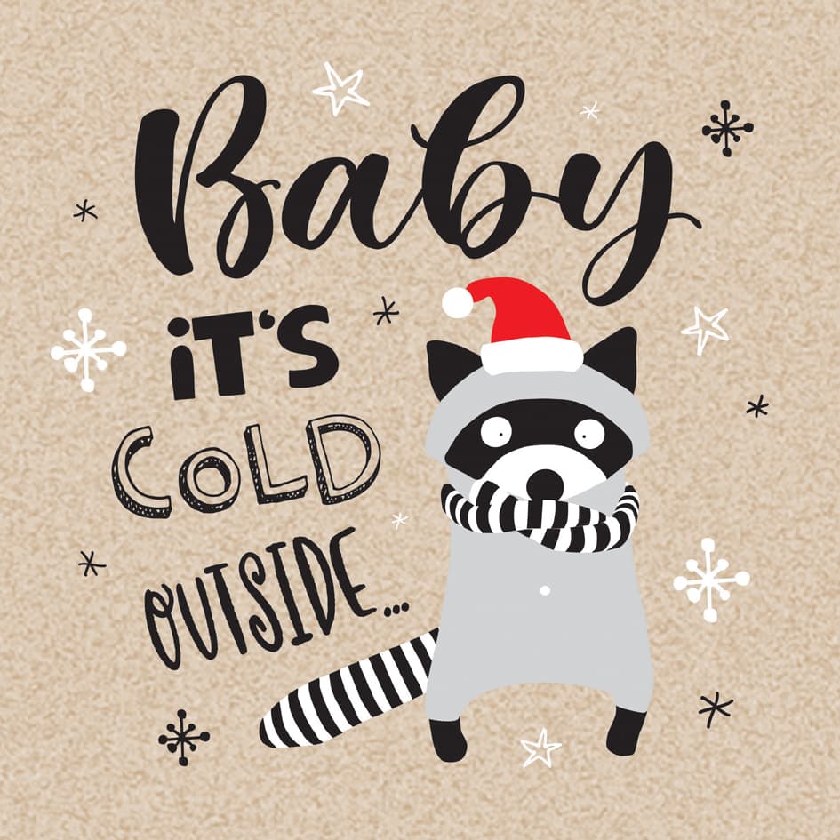 Papstar Weihnachts-Motivservietten , It, S Cold Outside,