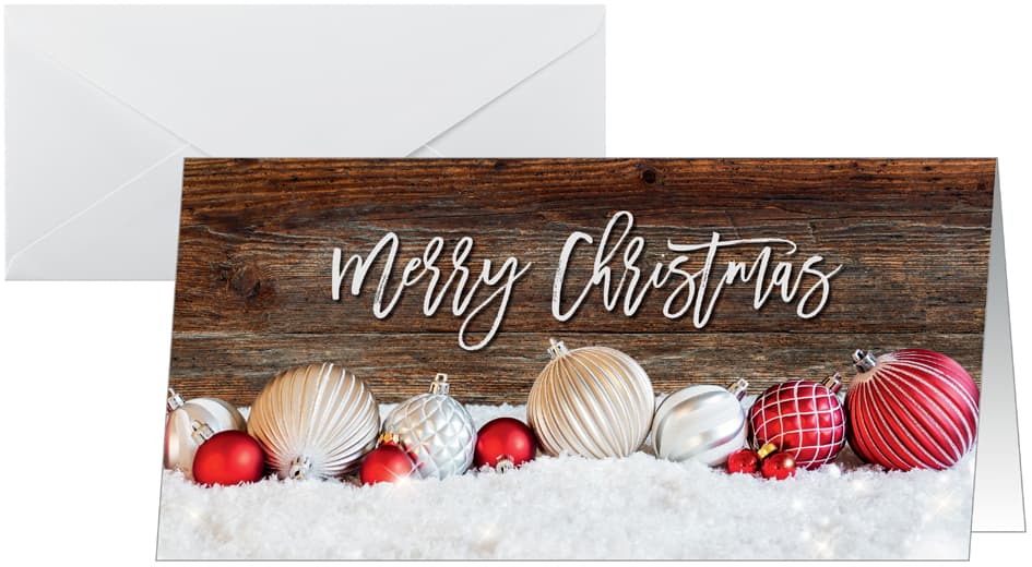 Sigel Weihnachtskarte , Red And White Christmas With Dark...