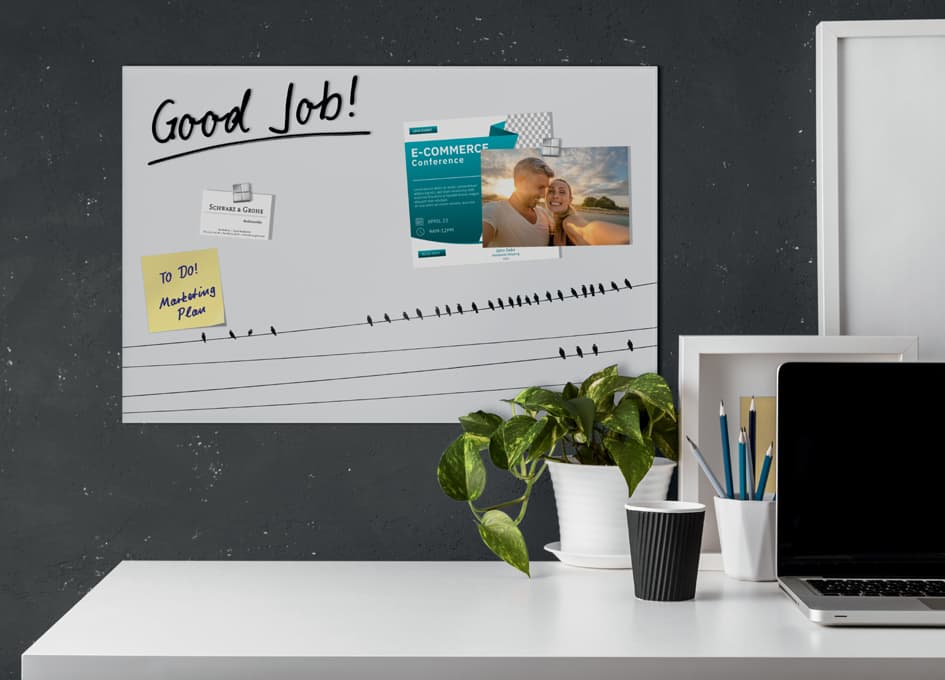 Sigel Glas-Magnettafel Artverum Design Little Birds