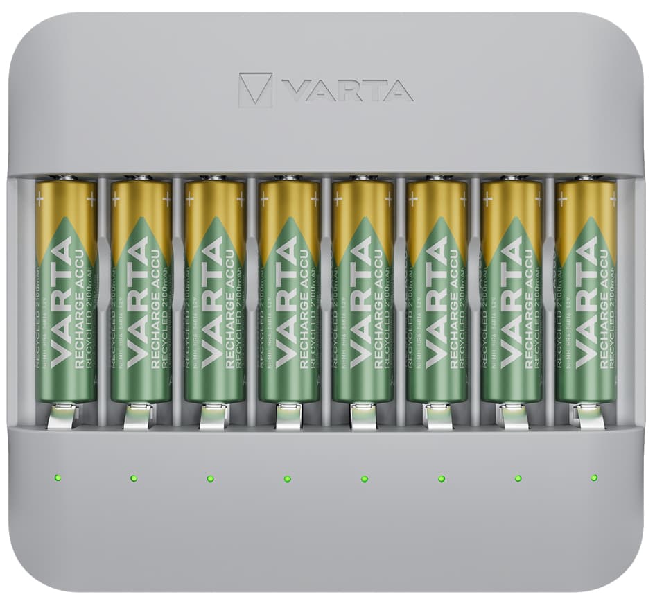 Varta Ladegerät Eco Charger Multi Recycled, Inkl. 8x Aa