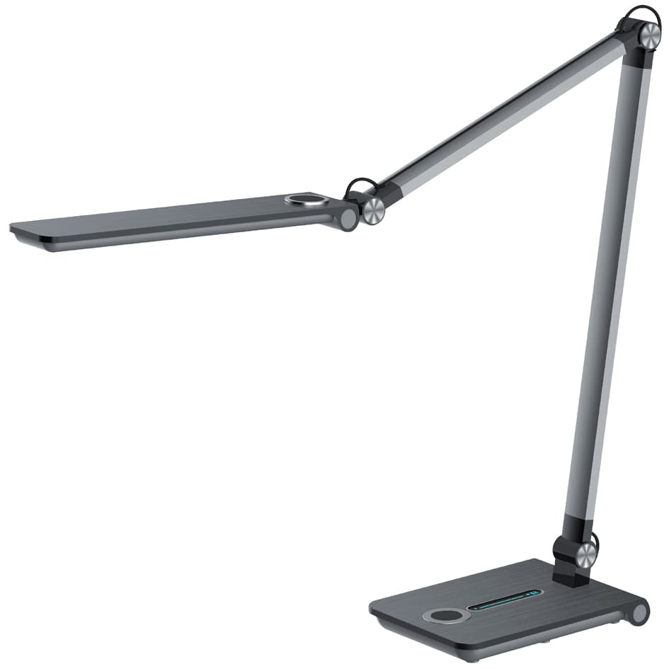 Hansa Led-Tischleuchte , Wave, , Standfuß, Grau-Metallic