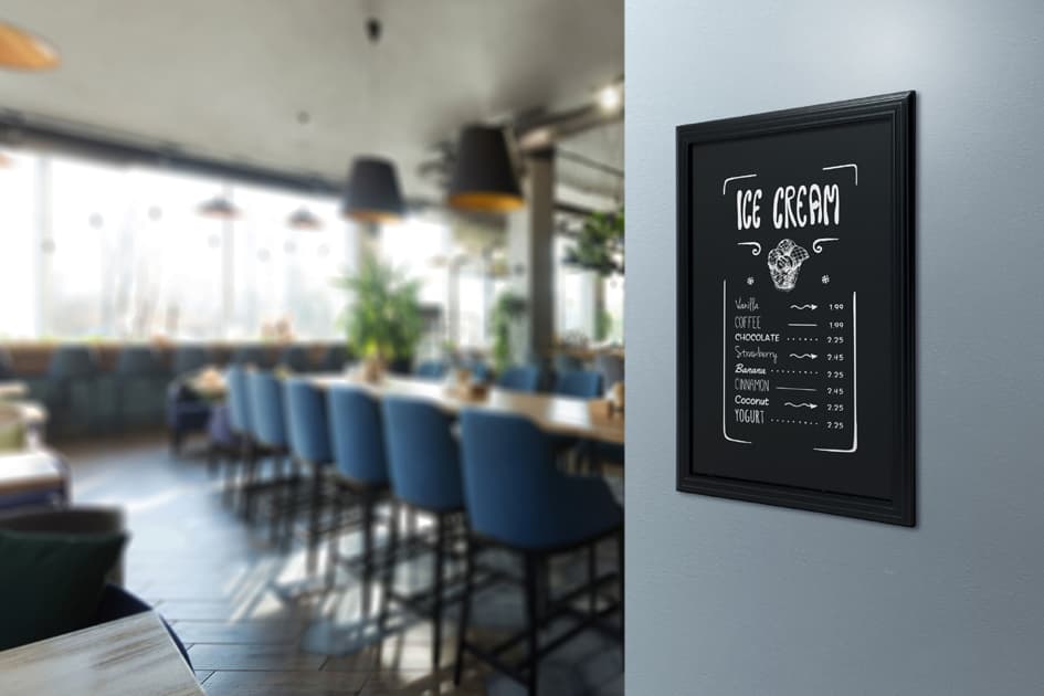Restposten: Securit Kreidetafel Universal, Mit Holzrahmen,