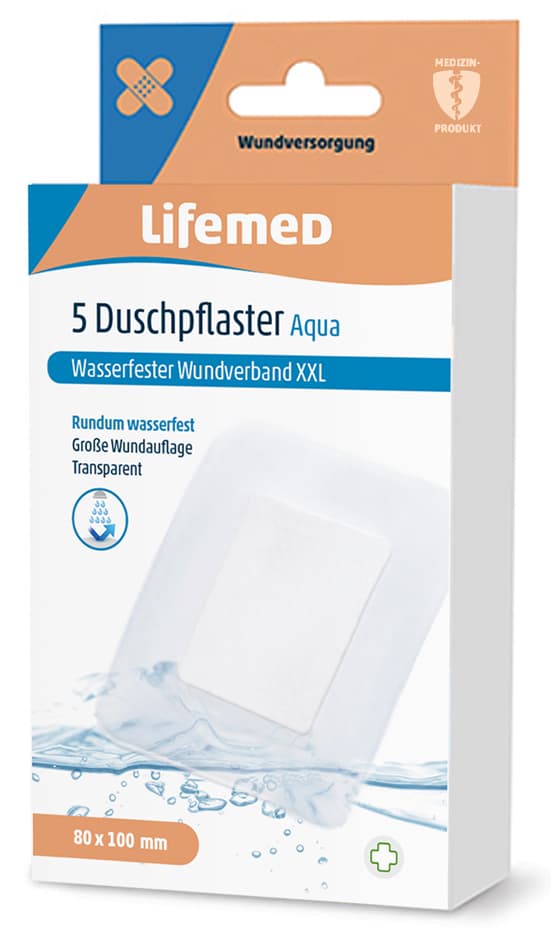 Lifemed Duschpflaster , Aqua Xxl, , Transparent