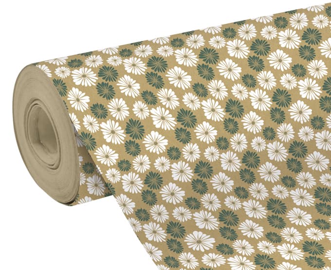 Clairefontaine Geschenkpapier , Gänseblümchen, , Secare-Rolle