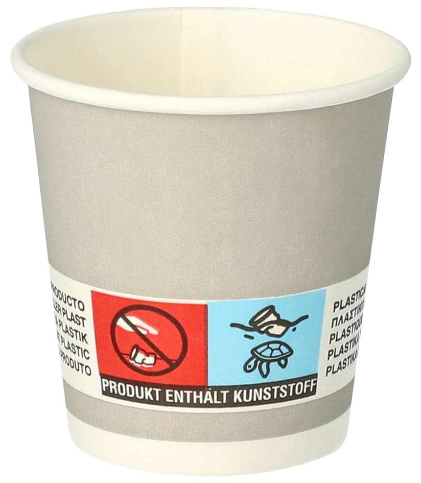 Papstar Papp-Trinkbecher , Pure,  Shot, 5 Cl, Grau
