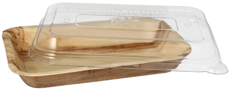 Starpak Palmblatt-Schale Mit Deckel, Eckig, 200 Ml