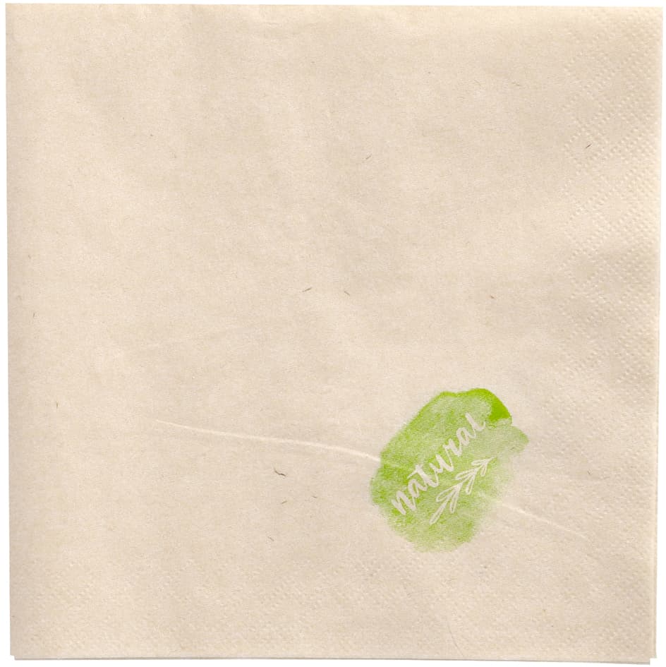 Papstar Lunch-Servietten, 330 X 330 Mm, 2-Lagig, Natur