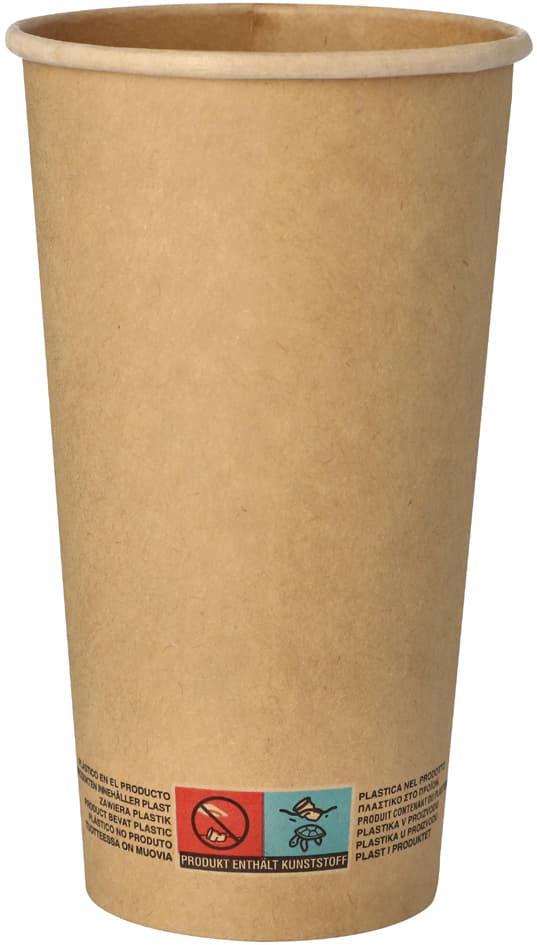 Papstar Papp-Trinkbecher , Pure, , 0,5 L, Braun