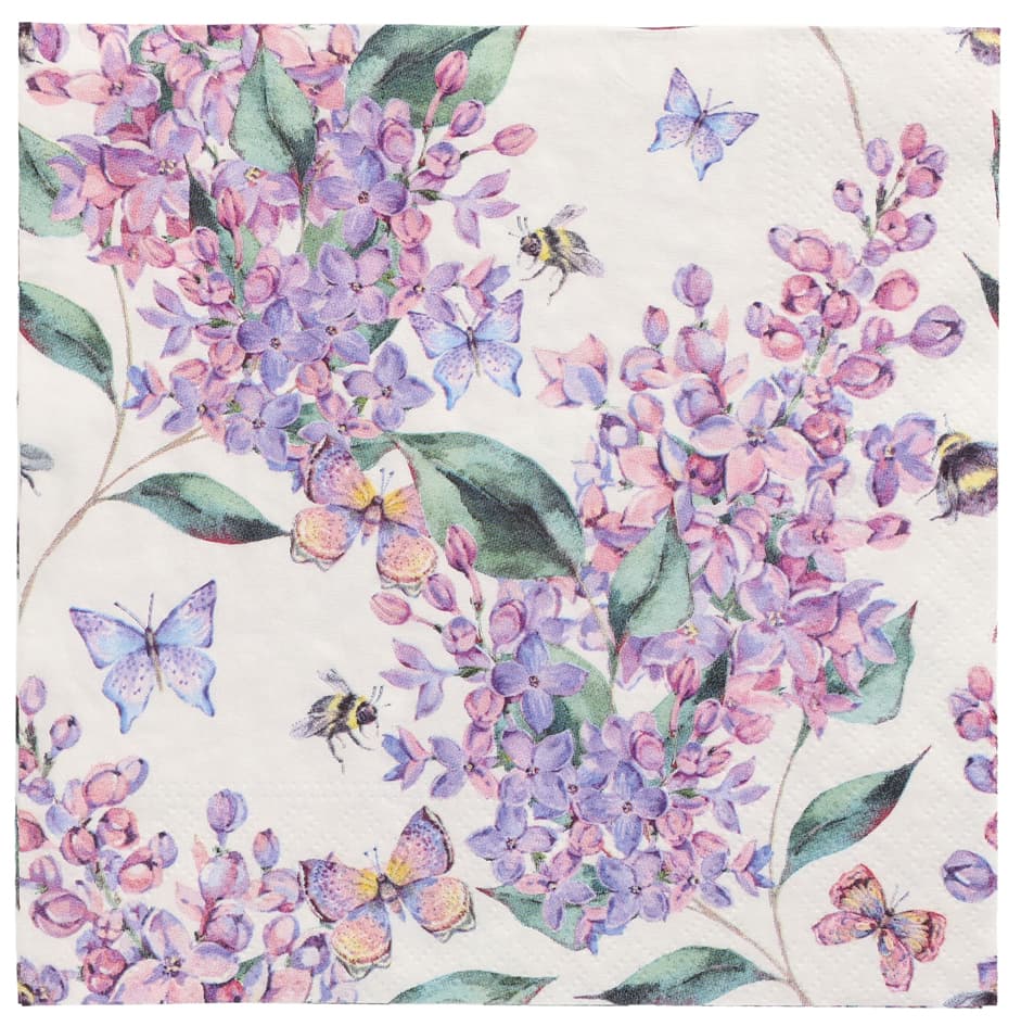 Papstar Motiv-Servietten , Lilac Dream, , 330 X 330 Mm
