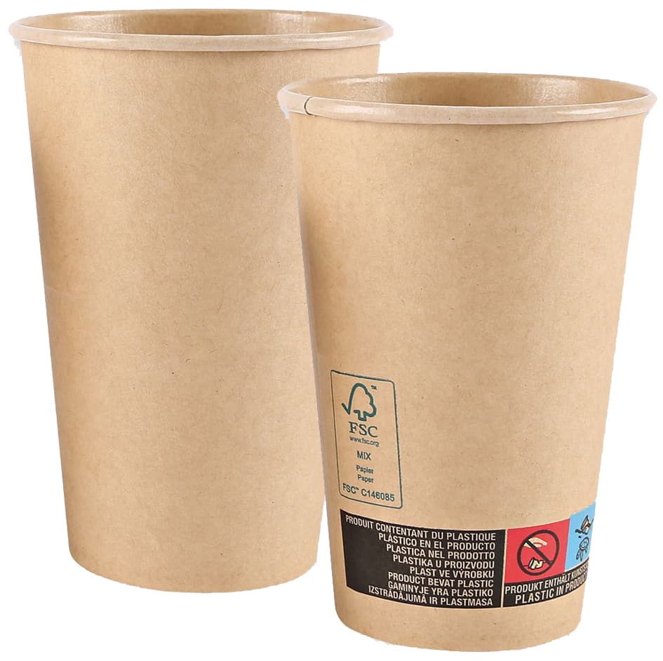 Nature Star Kraftpapier-Kaffeebecher Kraft, 0,3 L, Braun
