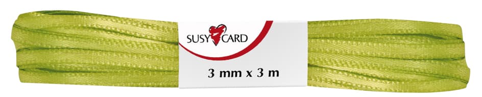 Susy Card Geschenkband , Doppelsatin, , 3 Mm X 3 M, Hellgrün