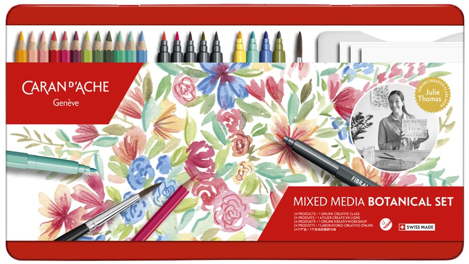 Caran D, Ache Mixed Media Botanical Set, 24-Teilig
