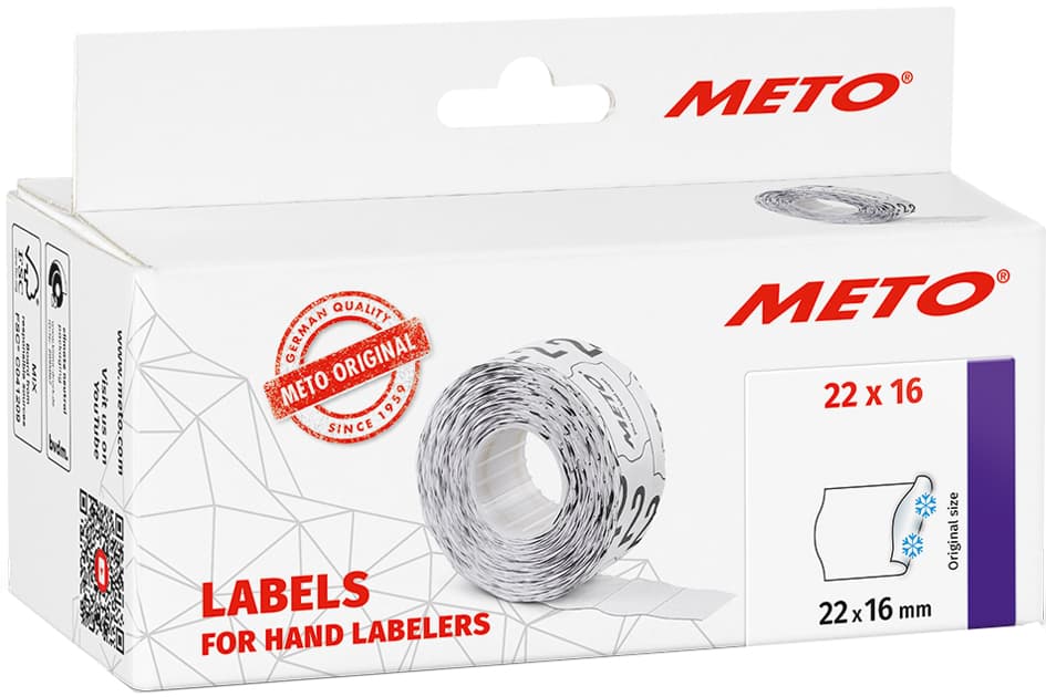 Meto Etiketten Für Preisauszeichner, 22 X 16 Mm, Weiß