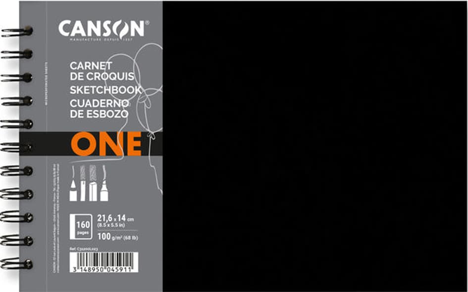 Canson Skizzenbuch One, 216 X 140 Mm, Schwarz