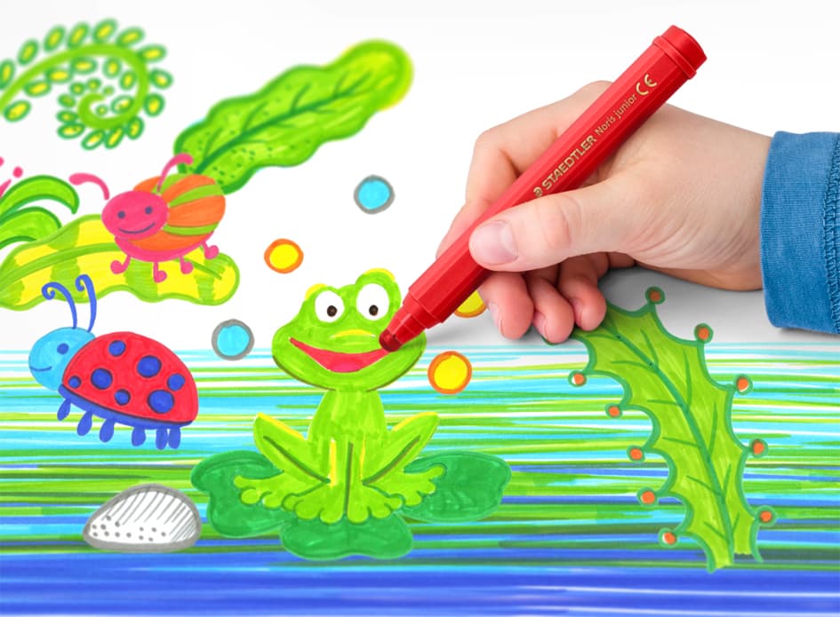 Staedtler Fasermaler Noris Junior, 6er Kartonetui