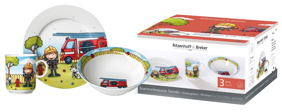 Ritzenhoff & Breker Geschirr-Set Feuerwehrmann Bernie