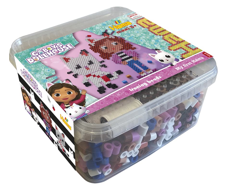 Hama Bügelperlen Maxi + Stiftplatte , Gabbys Dollhouse, , Box