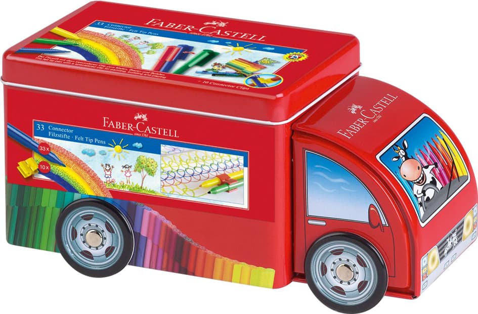 Faber-Castell Fasermaler Connector Pen, 33er Truck
