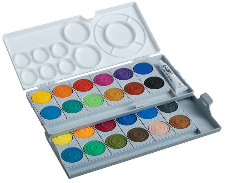 Lamy Deckfarbkasten Aquaplus, Grau, 24 Farben