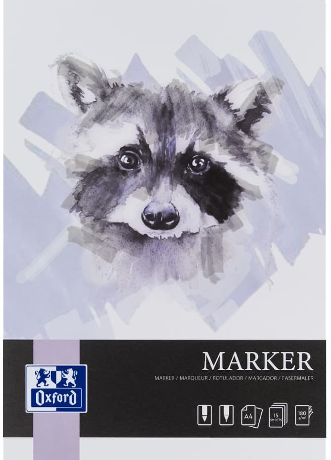 Oxford Art Markerblock , Marker, , Din A3, 15 Blatt, 180 G/Qm