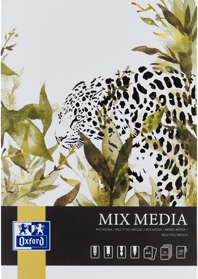 Oxford Art Mixed Media Block , Mix Media, , Din A4, 225 G/Qm