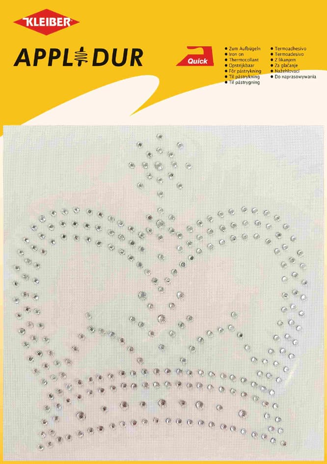 Kleiber Strass-Applikation Xl , Krone, , 135 X 145 Mm