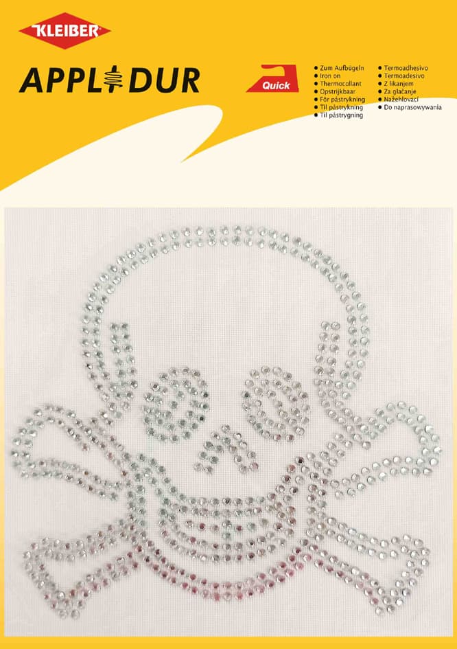 Kleiber Strass-Applikation Xl , Totenkopf, , 140 X 125 Mm