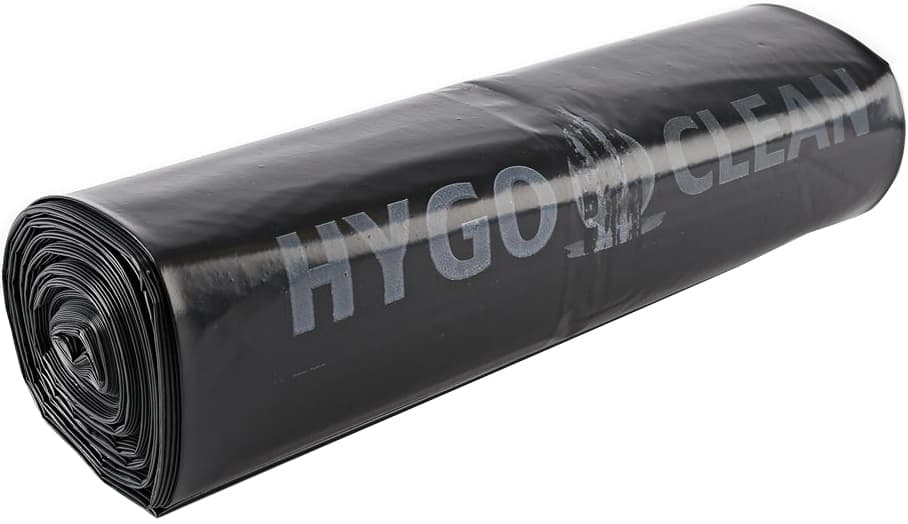 Hygoclean Ldpe-Müllsäcke Premium, 120 Liter, 80 My, Schwarz