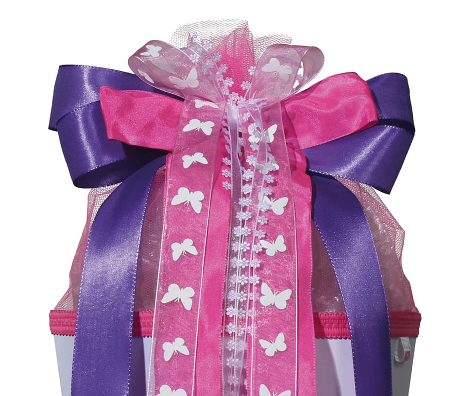 Roth Schultütenschleife , Purple Rain, , Lila/Pink