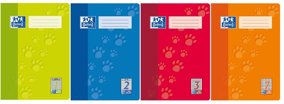 Oxford Junior Schulheft , Tatzen, , Din A4, Lineatur 3