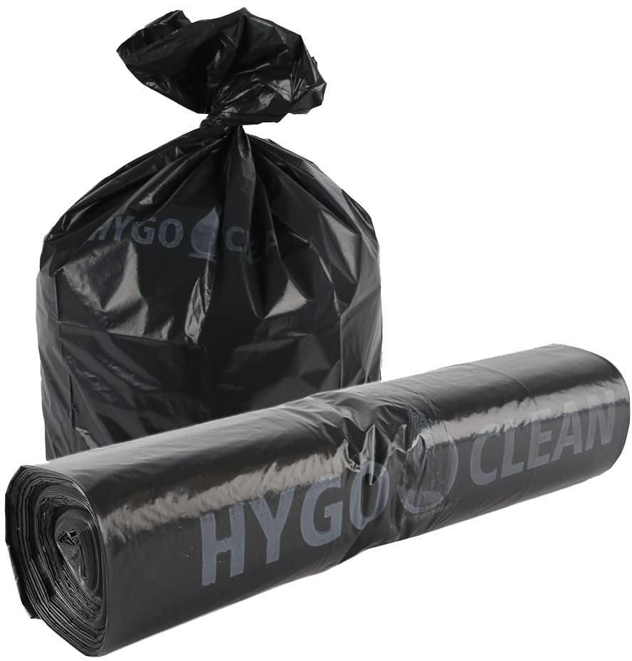 Hygoclean Ldpe-Müllsäcke Light, 240 Liter, 40 My, Schwarz