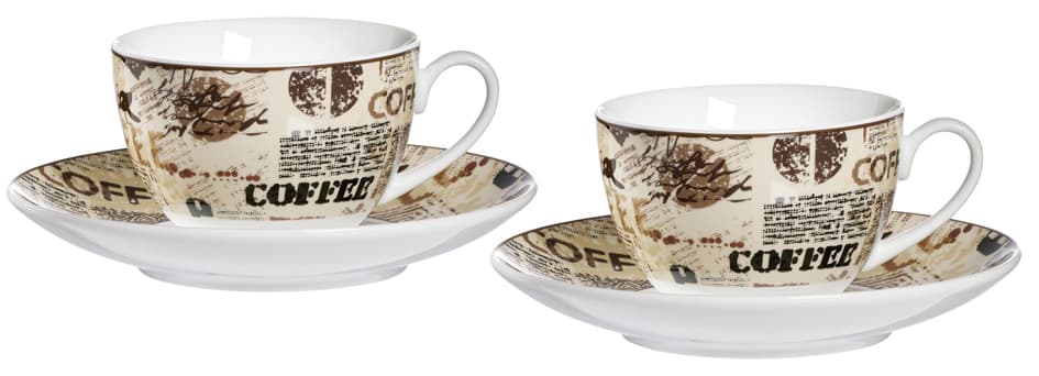Ritzenhoff & Breker Cappuccino-Set Crema, 4-Teilig