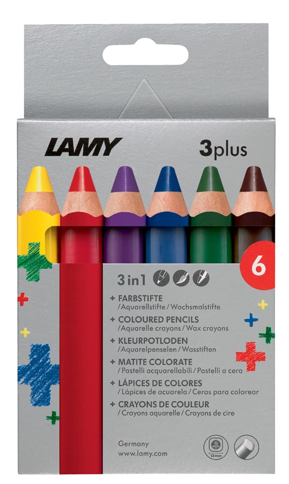 Lamy 3-In-1 Buntstifte 3plus, 6er Kartonetui