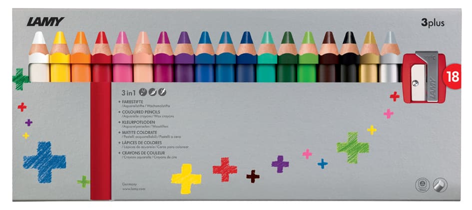 Lamy 3-In-1 Buntstifte 3plus, 18er Kartonetui