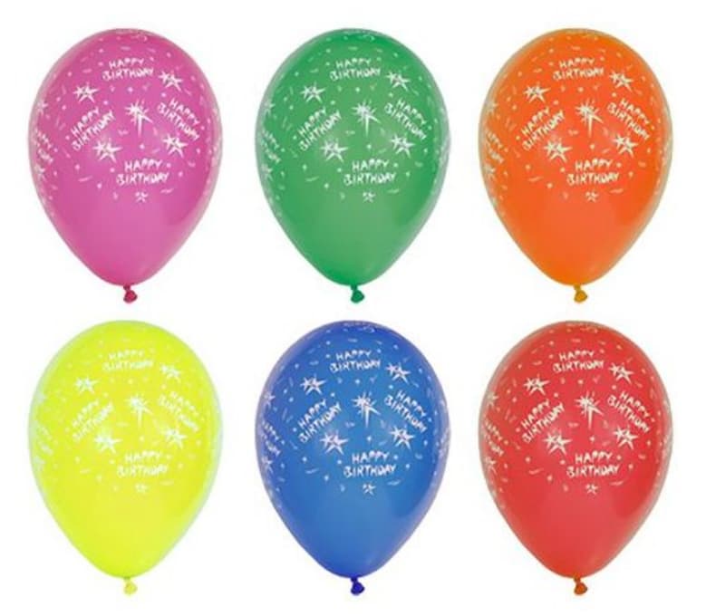 Papstar Luftballons , Happy Birthday, , Farbig Sortiert