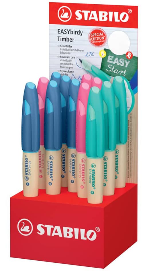 Stabilo Füllhalter Easybirdy Timber L/R, 12er Display