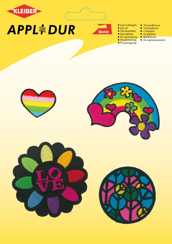 Kleiber Applikations-Sortiment , Lovely Rainbow, , 4 Motive