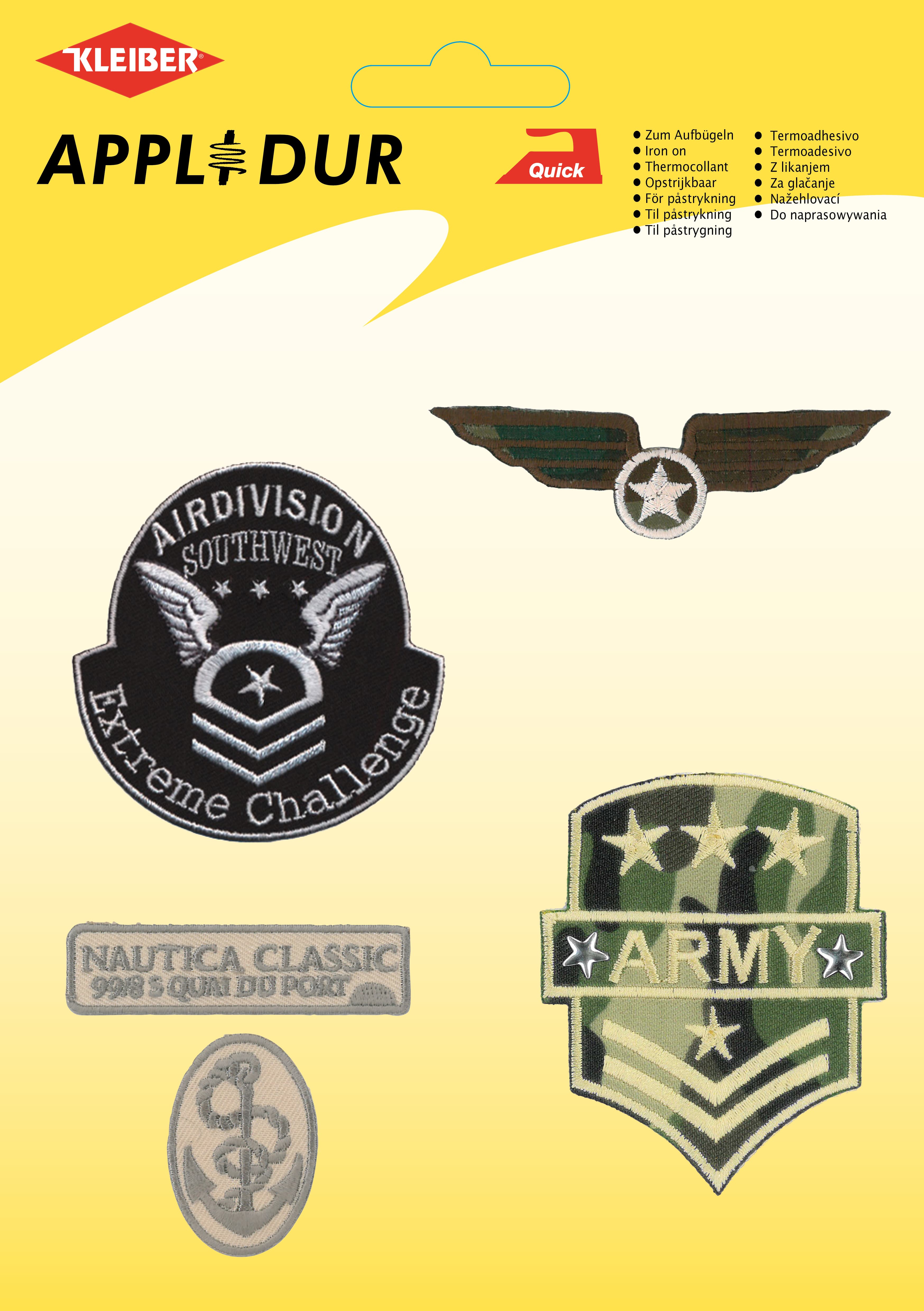 Kleiber Applikations-Sortiment , Camouflage, , 5 Motive